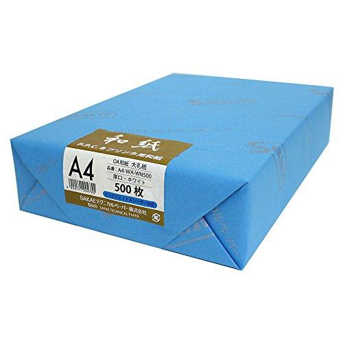 SAKAEテクニカルペーパー OA和紙 厚口80g/m2 大礼紙 A4 白 500枚 A4-WA-W...