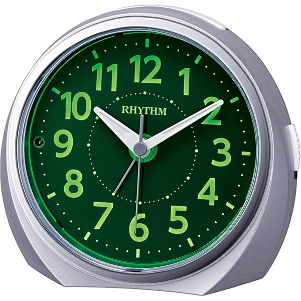 リズム(RHYTHM) 目覚まし時計 アナログ ルークR666 夜見える 暗所 ライト 自動 点灯 ...