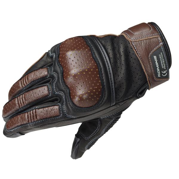 コミネ(KOMINE) バイク用 グローブ CEプロテクトレザーグローブ ブラウン S GK-217...