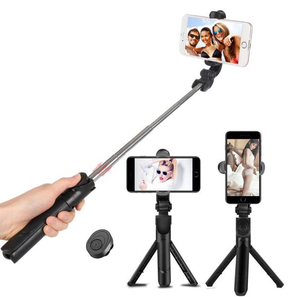 自撮り棒 bluetooth 無線 シャッターボタン付き スマホ セルカ棒 三脚/一脚兼用 コンパク...