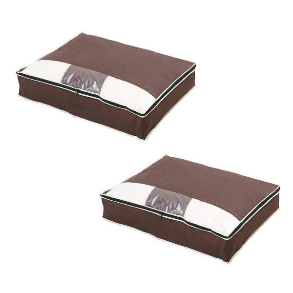 アイメディア(Aimedia) 羽毛布団 収納袋 2枚組 ダブル用 布団収納袋 収納ケース 掛布団 ...