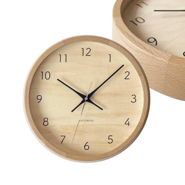 KATOMOKU Muku Clock 7 掛け時計 連続秒針ムーブメント km-83NARC φ3...
