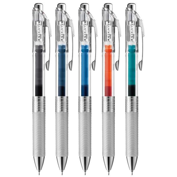 ぺんてる ボールペン ゲルインキ エナージェル インフリー 0.5mm クリア軸 BLN75TL5A...