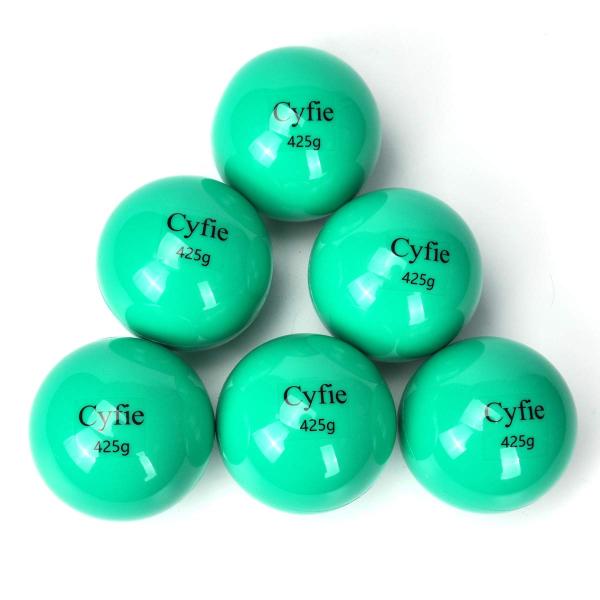 野球 トレーニング Cyfie 野球&amp;ソフト練習用 ボール425g砂鉄入り 6球セット グリン