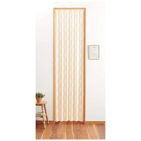 松本商事 カーテン アイボリー 約幅100×高さ250cm フリーカットアコーディオンロング間仕切り...