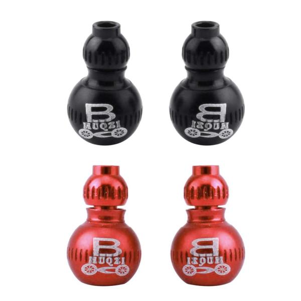 Saipor 4個入り ひょうたん 自転車 ブレーキケーブルワイヤーエンドキャップ 合金 ケーブル ...