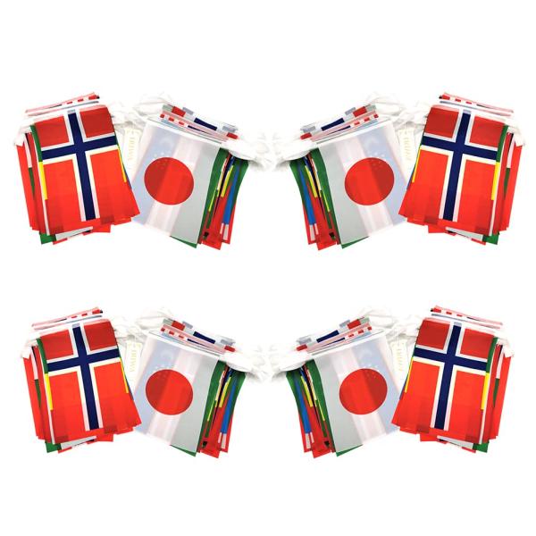 Iriwa 万国旗 世界 国旗 100ヶ国 全長25ｍ 日本 日の丸有り 運動会 文化際 フェスティ...