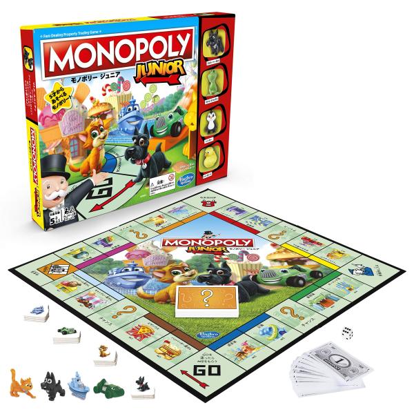 ハズブロ(HASBRO) モノポリー ジュニア、5才以上の子供向けのモノポリーボードゲーム、2~4人...