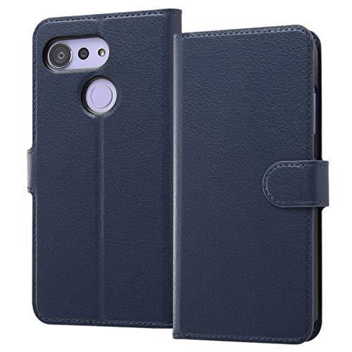 手帳型ケース Android One S6 シンプル マグネット/ダークネイビー レイアウト 耐衝撃...