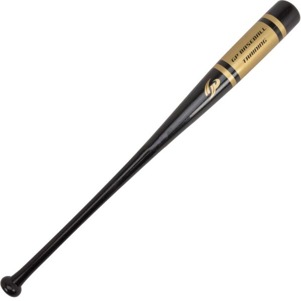 GP (ジーピー) 野球 トレーニング バット 85cm 1200g 木製 実打可能 ブラック×ゴー...