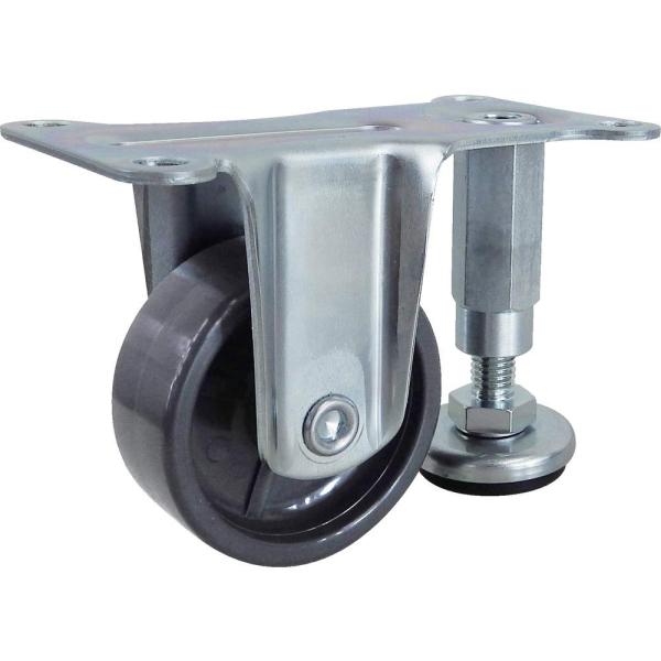 ユーエイ アジャスター付キャスター固定６０径強化ナイロン車 SR-60GN-AF