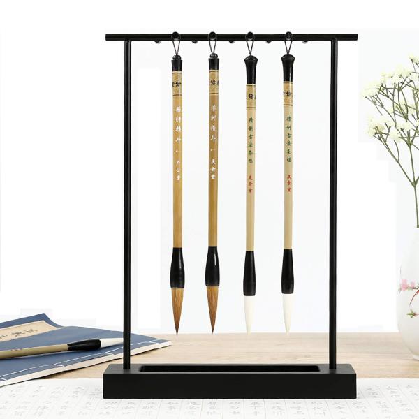 N/A 毛筆 掛け 筆 スタンド 吊り 書道小物 習字 置物 工芸品 アクセサリ 書道用具 展示小物...
