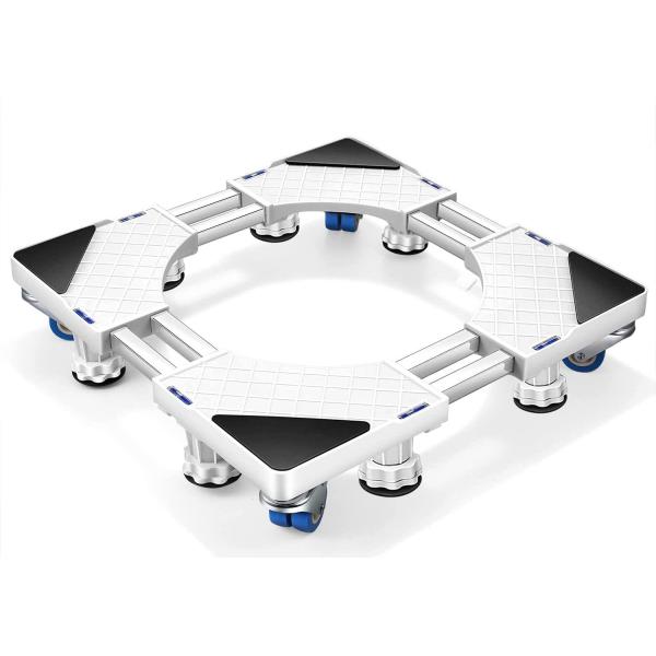 Bexeze 洗濯機 台 冷蔵庫置き台 8足4輪 洗濯機パン かさ上げ キャスター付 高さを調節可能...