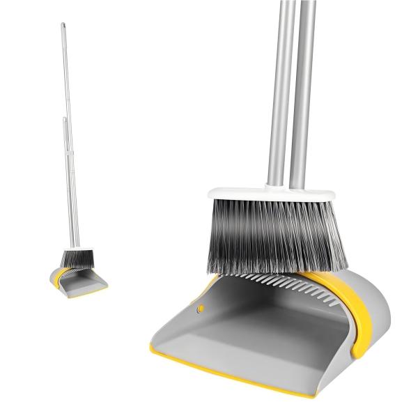 CLEANHOME ほうき ちりとり セット 立て式掃除セット ほうき 室内 屋外 コンパクト 収納...