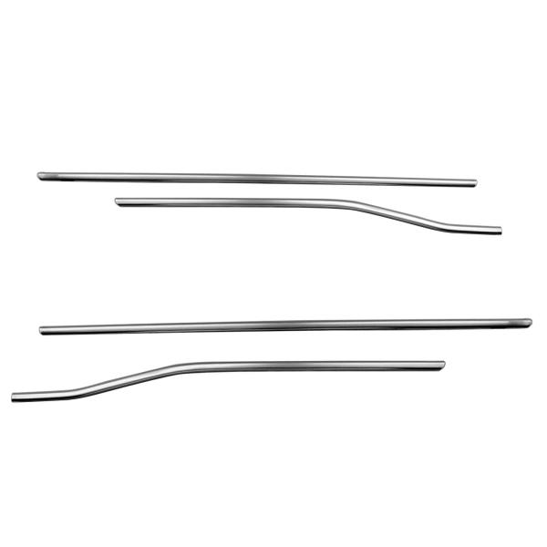 BRIGHTZNV100クリッパーバン DR17V 超鏡面ステンレスメッキウィンドウモール 4PC ...