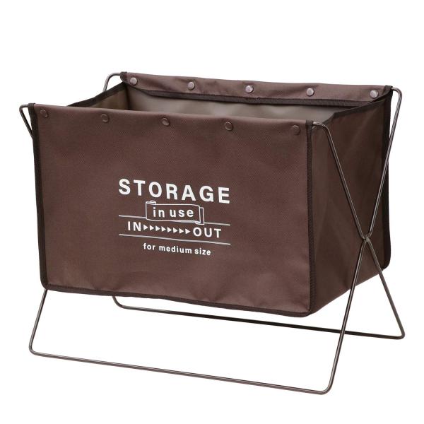 ベストコ 収納ボックス 折りたたみ 幅47×奥行28×高さ37cm ブラウン セルフ・フロアーラック...