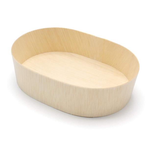 KAYU PACKAGE 楕円 DAEN 木製 容器 Mサイズ 120x170x45mm 1パック ...