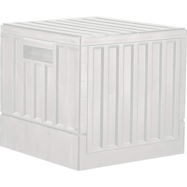 TRUSCO(トラスコ) フタ付折りたたみコンテナー 22L ホワイト TCT22-W 収納ケース ...