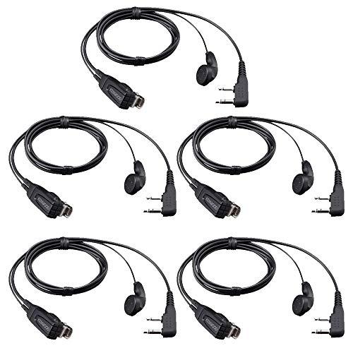 【セット品】ケンウッド用 EMC-3A 5個セットインカム イヤホン付きクリップマイクロホン イヤホ...