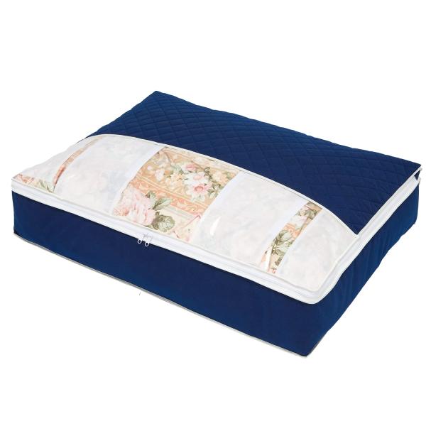 アストロ 収納ケース 羽毛布団 ダブルサイズ用 ネイビー 抗菌 防臭 消臭 羽毛布団収納袋 不織布 ...