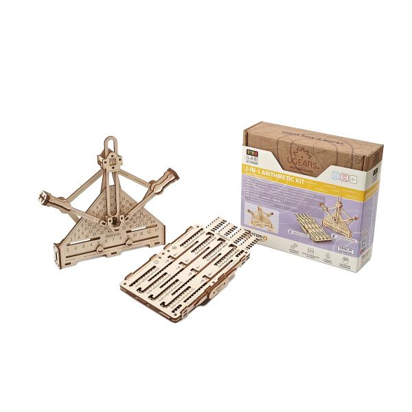 Ugears STEMLAB 演算キット 木製パズル 教育 知育 学習 工作キット AR 接着剤工具...