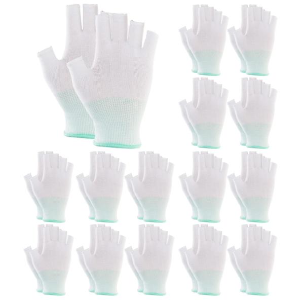 [heizi] 手袋 指なし 15双セット 指出し 軍手 滑り止め 加工 ゆびなし手袋 作業用 ゆび...