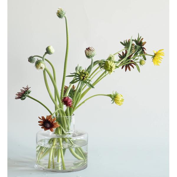 FOYER 花瓶 フラワーベース ガラスおしゃれ 高さ 15 cm 幅 15 cm 小さい 2600...