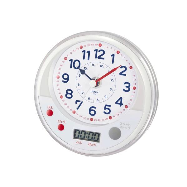 MAG(マグ) 置き時計 知育 おふろdeよーめる アナログ 防滴 タイマー 付き ホワイト T-7...