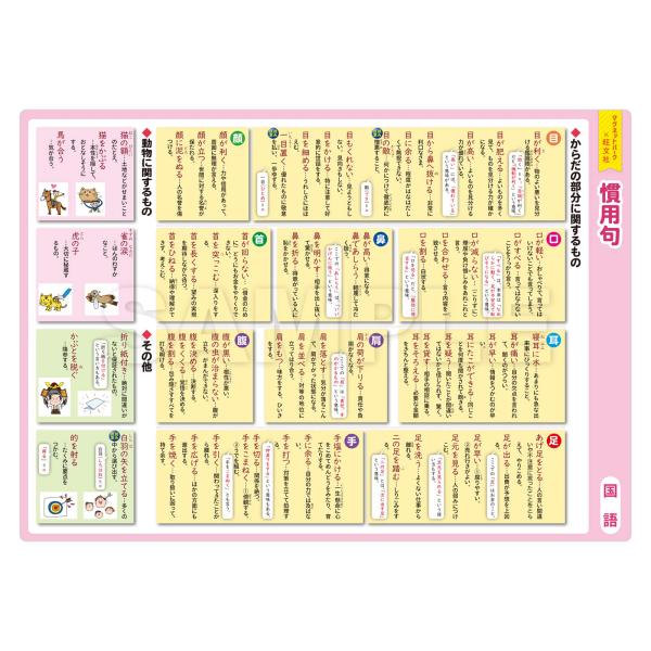 マグネットパーク×旺文社 B4お風呂ポスターマグネットシート 中学受験 慣用句