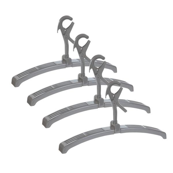 小久保工業所 トレーナースライドハンガー (4本組 / グレー) 洗濯ハンガー/スライドアーム/キャ...
