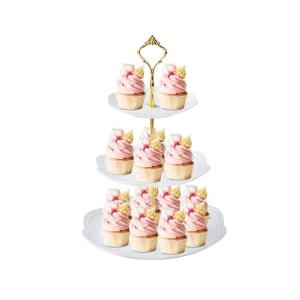 FUZHENTU クリスマス ケーキスタンド PPプラスチック お菓子皿 デザートスタンド お菓子 果物 ケーキ アフタヌーンティー パーティー 誕生