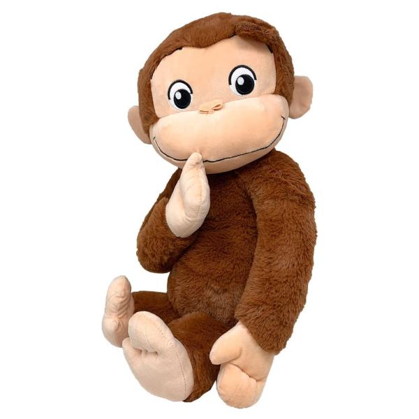 とってもキュートなぬいぐるみ おさるのジョージ ギガジャンボ ふりむき ポーズ ぬいぐるみ 約50c...