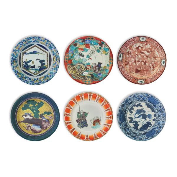 九谷焼紙皿(6種10セット計60枚)和モダン パーティー 使い捨て 和風 和柄 おしゃれ 取り皿 高...