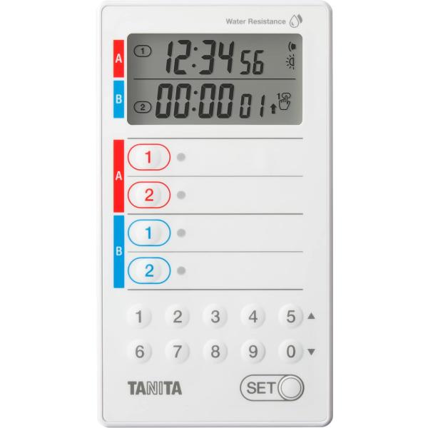 タニタ 業務用デジタルタイマー 洗えるタイプ 100時間計 ホワイト TD-428-WH