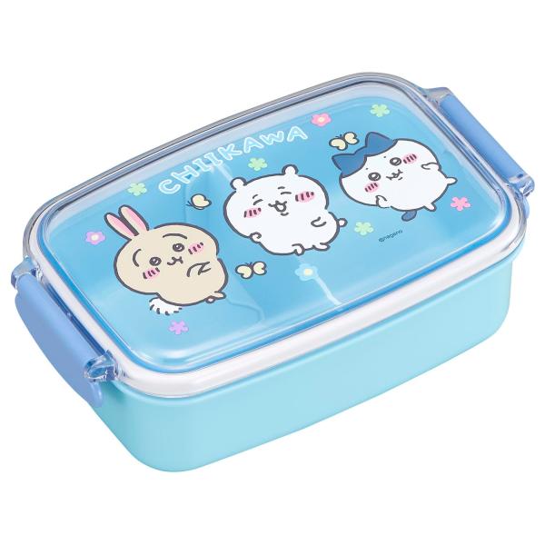 OSK 弁当箱 ちいかわ ランチボックス(仕切付) 500ml 日本製 抗菌 PL-1R ブルー