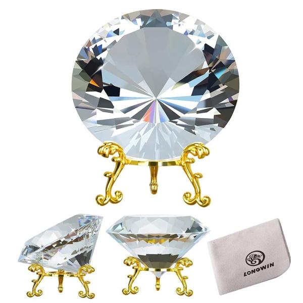 多色水晶ダイヤモンド80 mm鎮紙家居装飾結婚式装飾誕生日プレゼント母の日結婚記念日ネイル展示ツール...