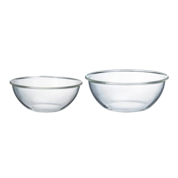 HARIO(ハリオ) 耐熱ガラス製 浅型 ボウル 2個セット 2000ml 2500ml BUONO...