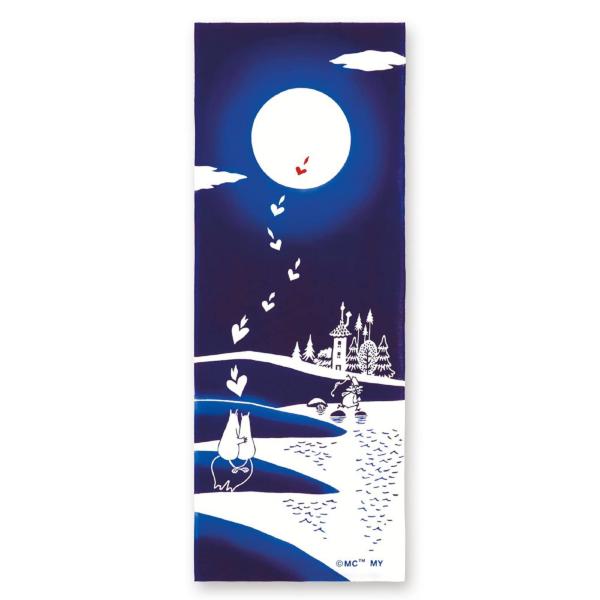 ミヤモトタオル(Miyamoto-towel) ムーミン 注染手ぬぐい ロマンス 約33×90cm ...