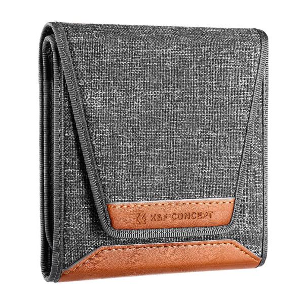 K&amp;F Concept フィルターケース 3枚用 フィルター径62mm対応 円形フィルターケース カ...