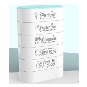 ごほうびスタンプ5個セット 先生スタンプ教師用評価スタンプご褒美スタンプ 英語 先生のごほうびスタンプ評価印セット かわいい 日記スタンプ 賞賛スタン