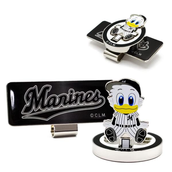 ホクシン交易 千葉ロッテマリーンズ 直立マーカー ゴルフマーカー W21FUM0008 ブラック