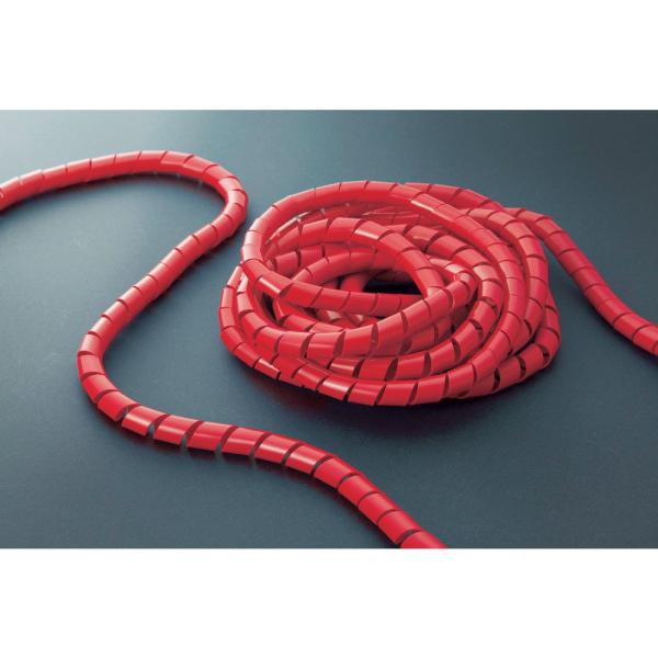 TRUSCO(トラスコ) スパイラルチューブ10m 結束径3.0~25.0 赤 TSP4R x 10...