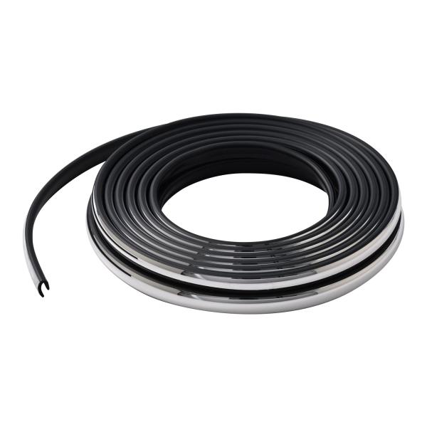 セイワ(SEIWA) 車外用品 J型ドアモール ドアガード 4.3M ブラック×クローム K434