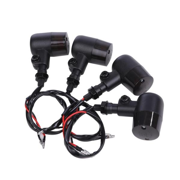 CustomDivine 丸型 ヨーロピアン ウインカー 4個セット 35mm アルミ ステー 付 ...