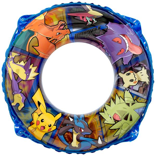 イガラシ ポケモン70cmウキワ ブルー(ロープ付き) 膨らんだ状態のウキワの内周は約95~100c...