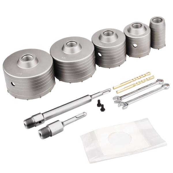 10個 コンクリートドリルセット,40 65 80 100 110mm ホルソー ホールソー ベルト...