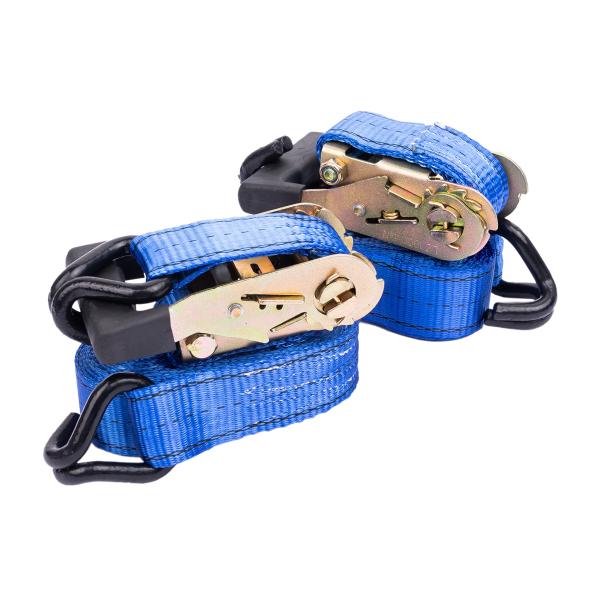 HFS(R) ラチェット式ベルト 荷締機 2個セット 破断強度1.35t 荷締めベルト 使用簡単 締...