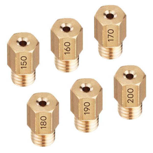 Jetsetmoto メインジェットセット ミクニタイプ 六角型 大サイズ [6X11.5] #15...