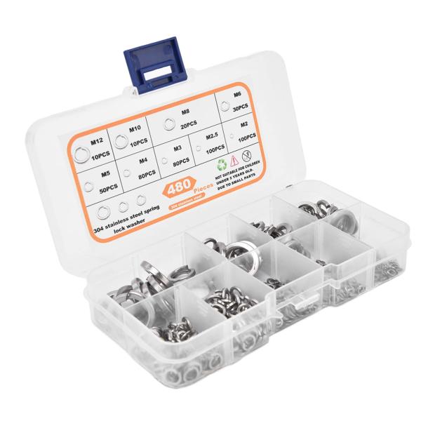 バネ座金 ばね座金 スプリングワッシャー ステンレス鋼 超軽量 頑丈 M2 M2.5 M3 M4 M...