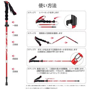 BISINNAトレッキングポール 折畳み 軽量...の詳細画像5
